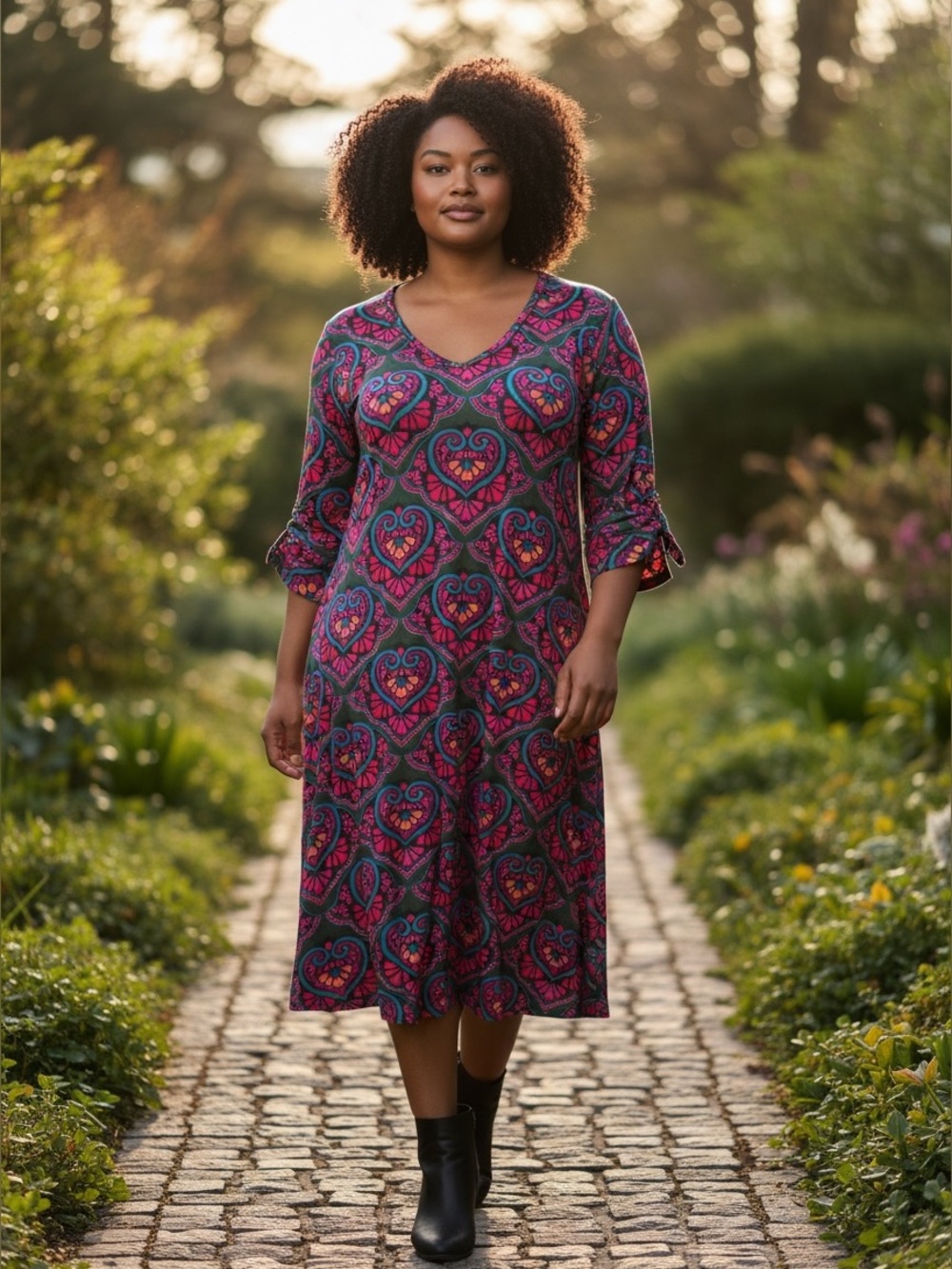 V Fish by Vera Fishbaugh Printed Dress
